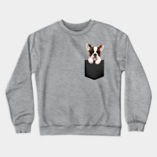 French Bulldog in Pocket Funny French Bulldog Crewneck Sweatshirt